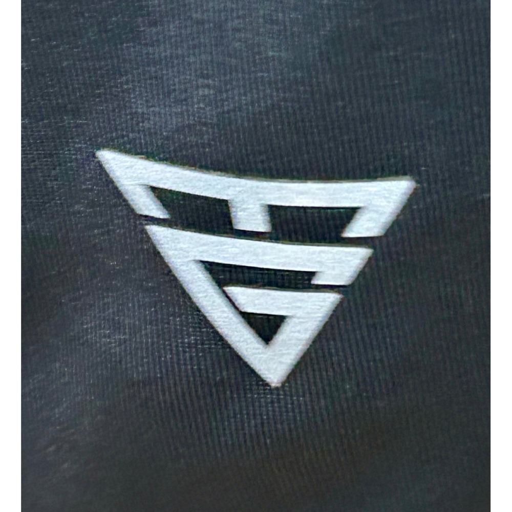 Maelreg Performance Polo Mens 2XL Navy Long Sleeve Golf Shirt‎ Geometric Trim - Picture 4 of 5